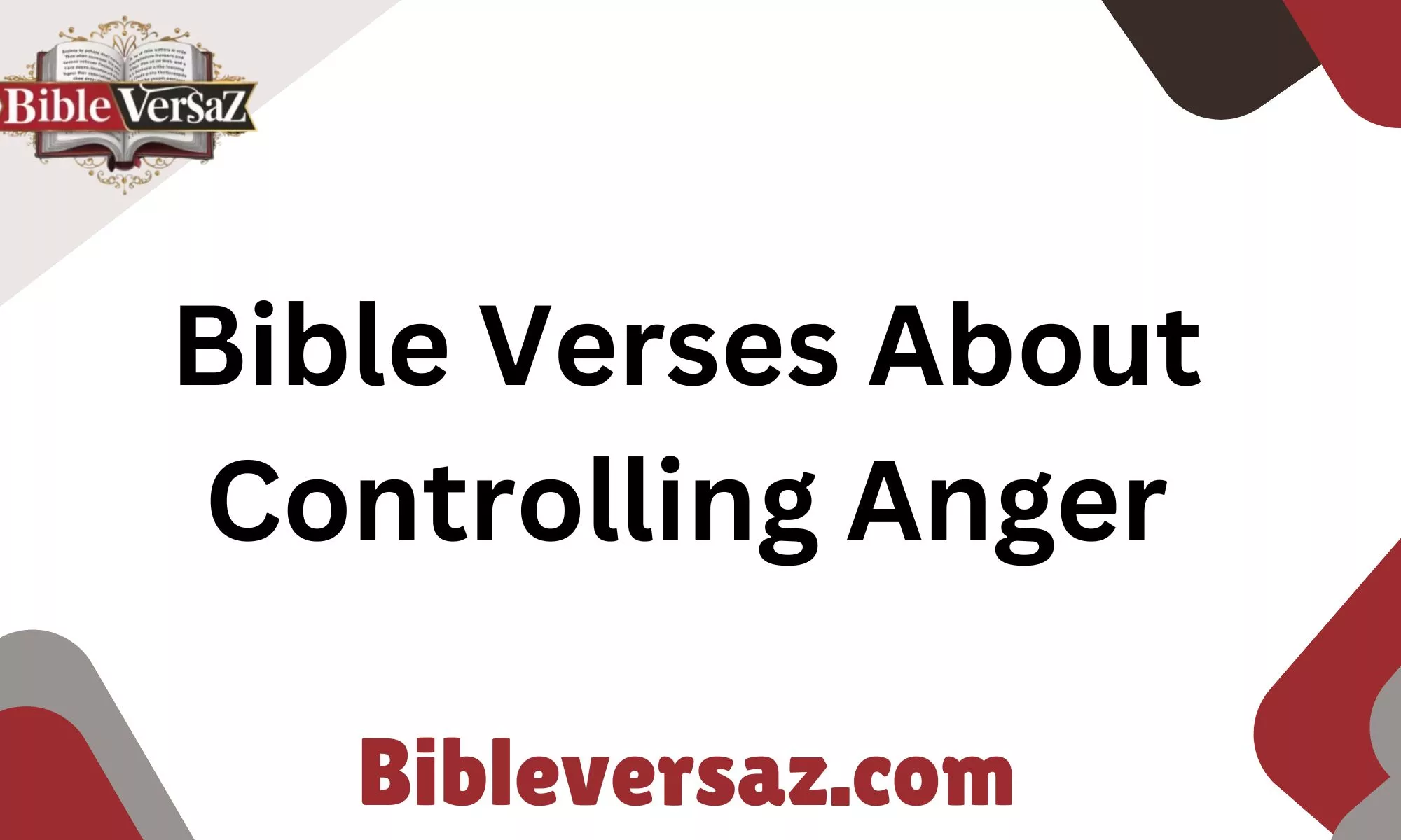 Bible Verses About Controlling Anger