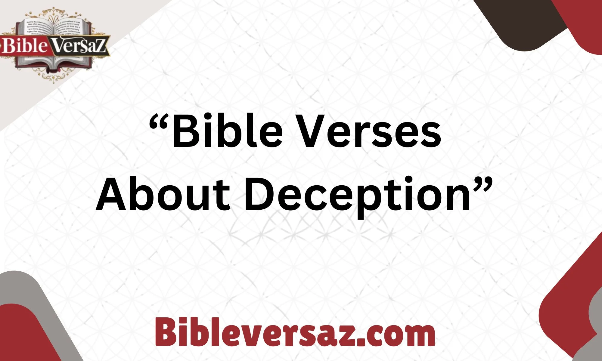 Bible Verses About Deception