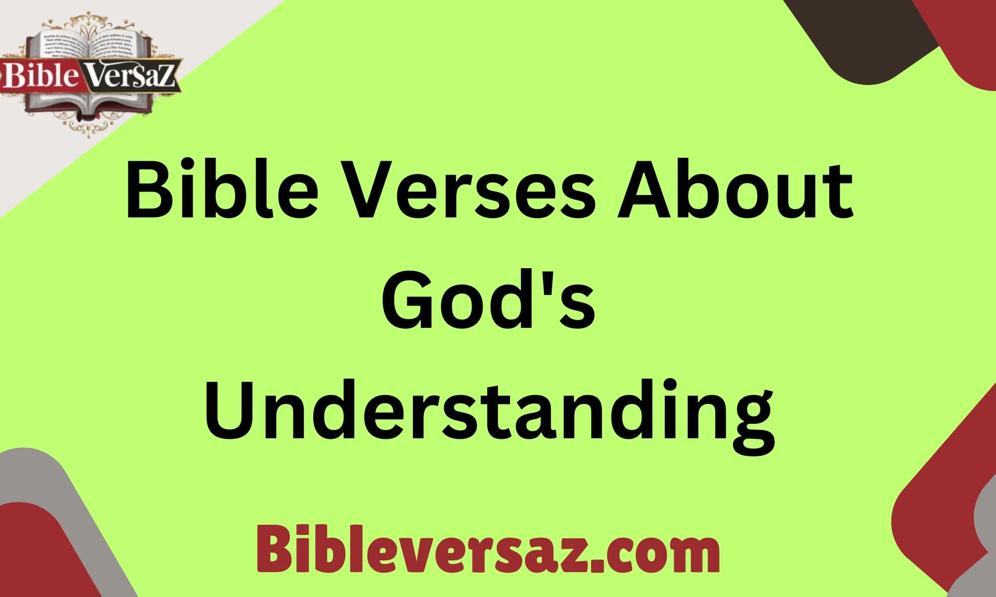 Bible Verses About God's Understanding