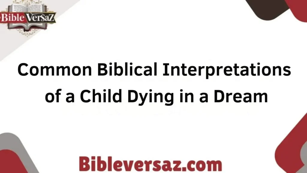 Child Dying in a Dream