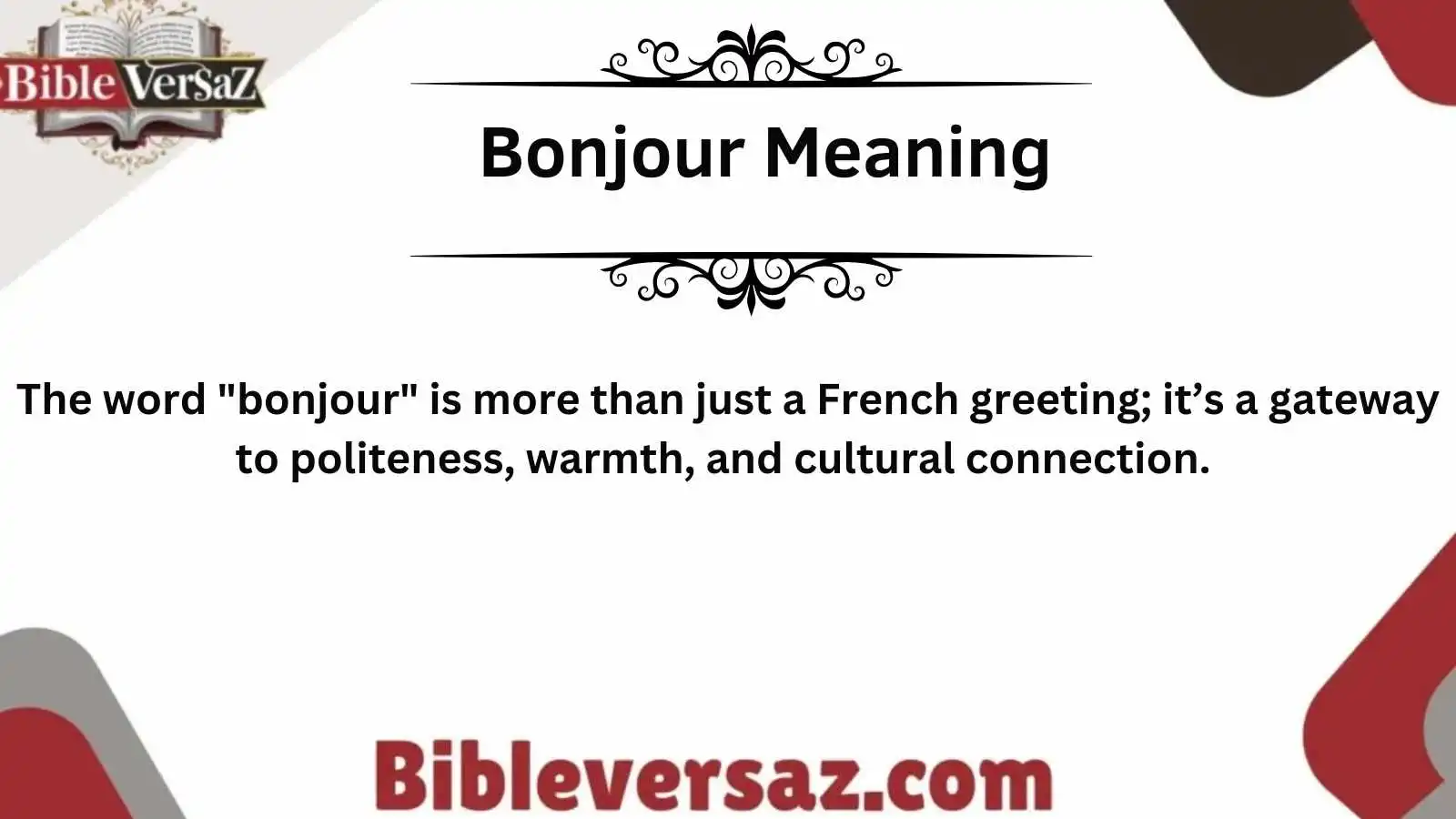 Bonjour Meaning