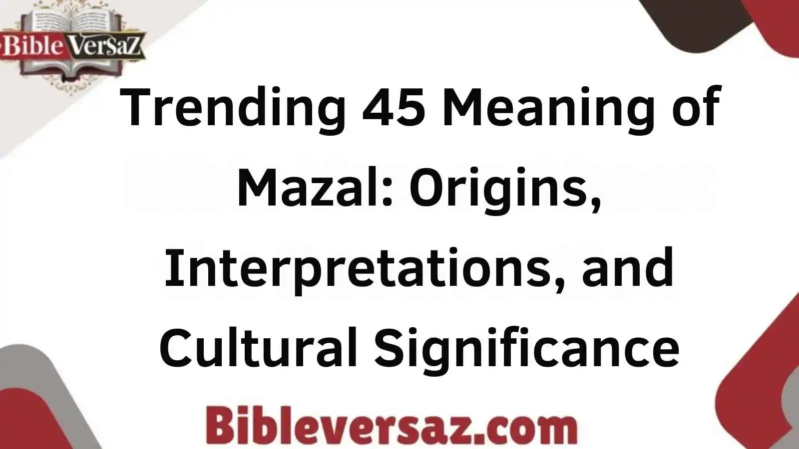 Meaning of Mazal