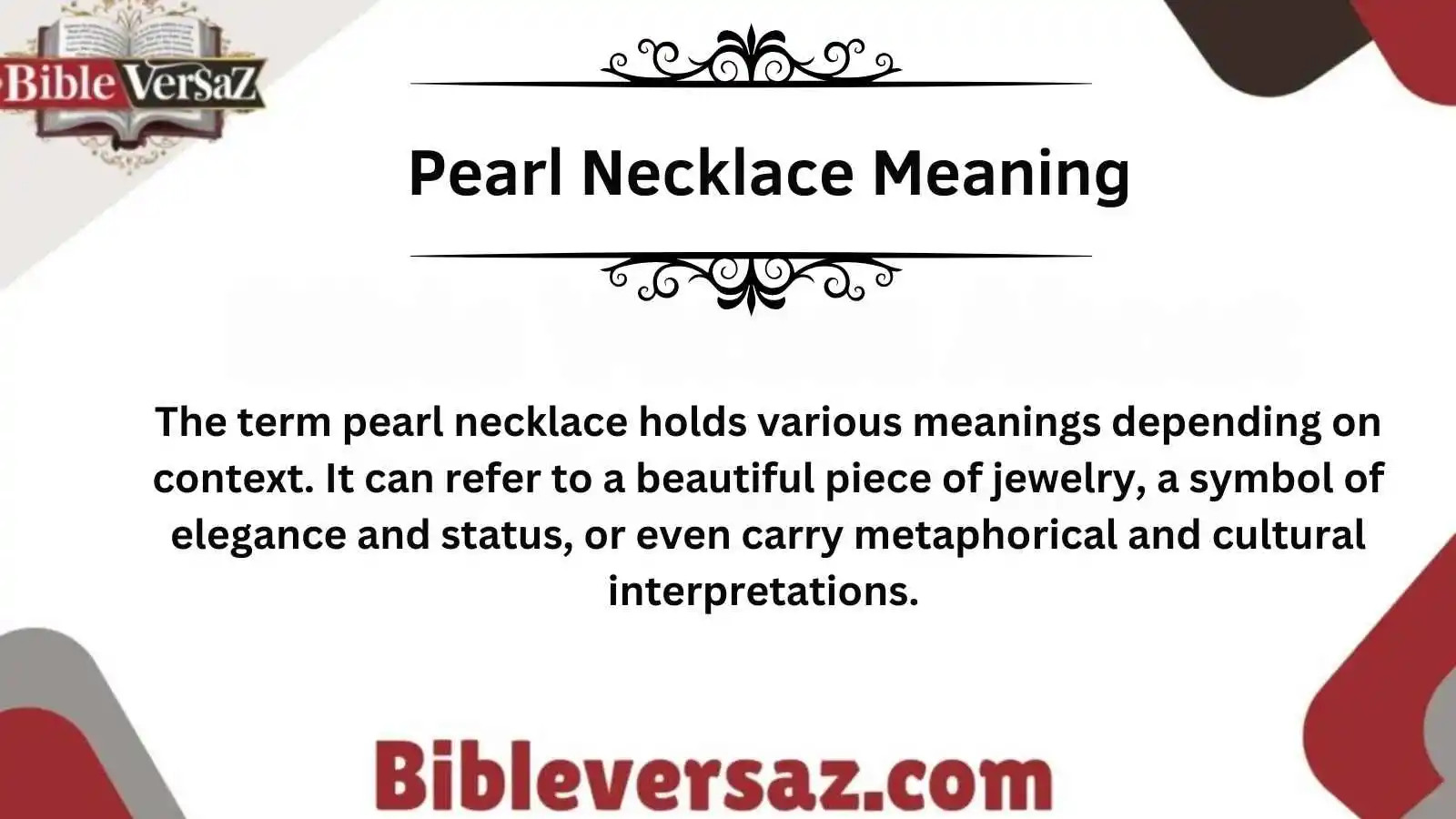 Pearl Necklace Meaning