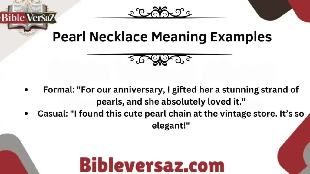 Pearl Necklace Meaning Examples 