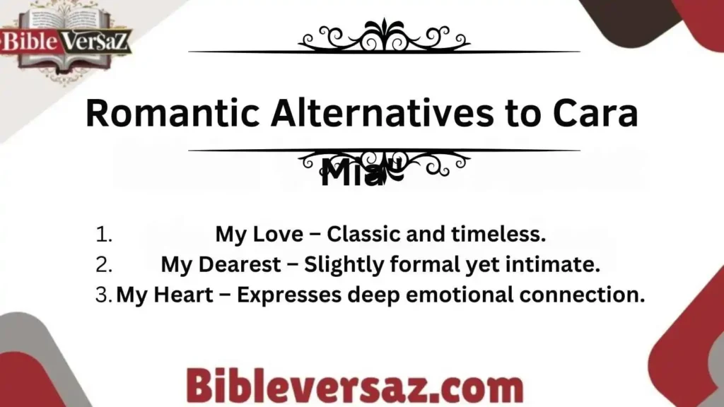 Romantic Alternatives to "Cara Mia"