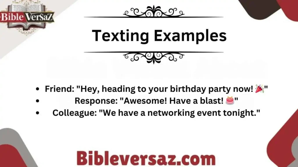 Texting Examples