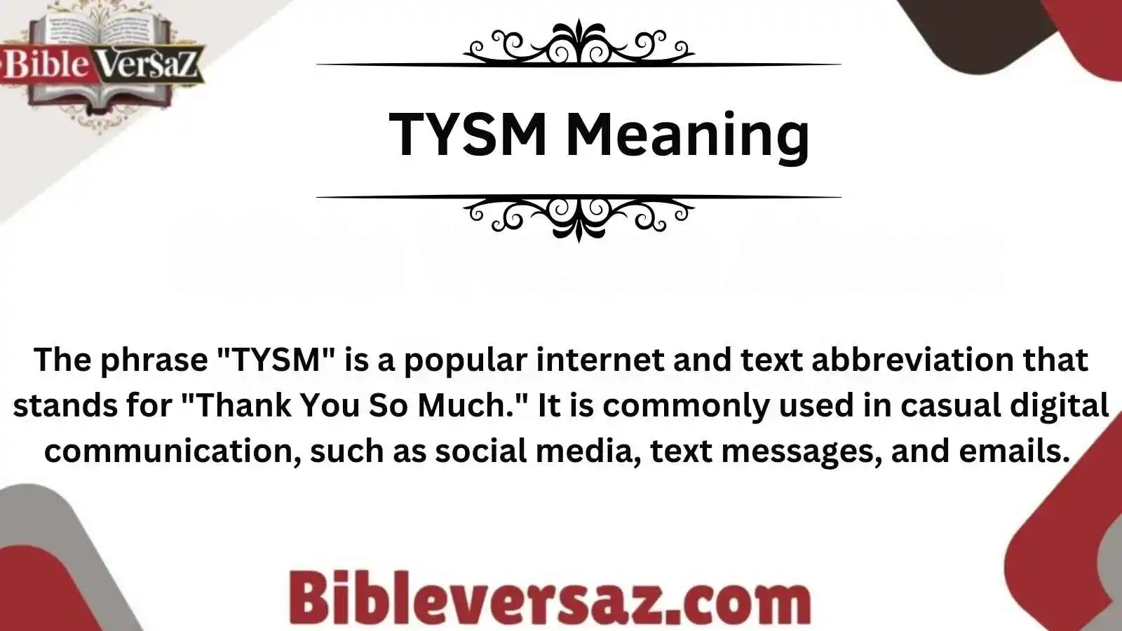 TYSM Meaning