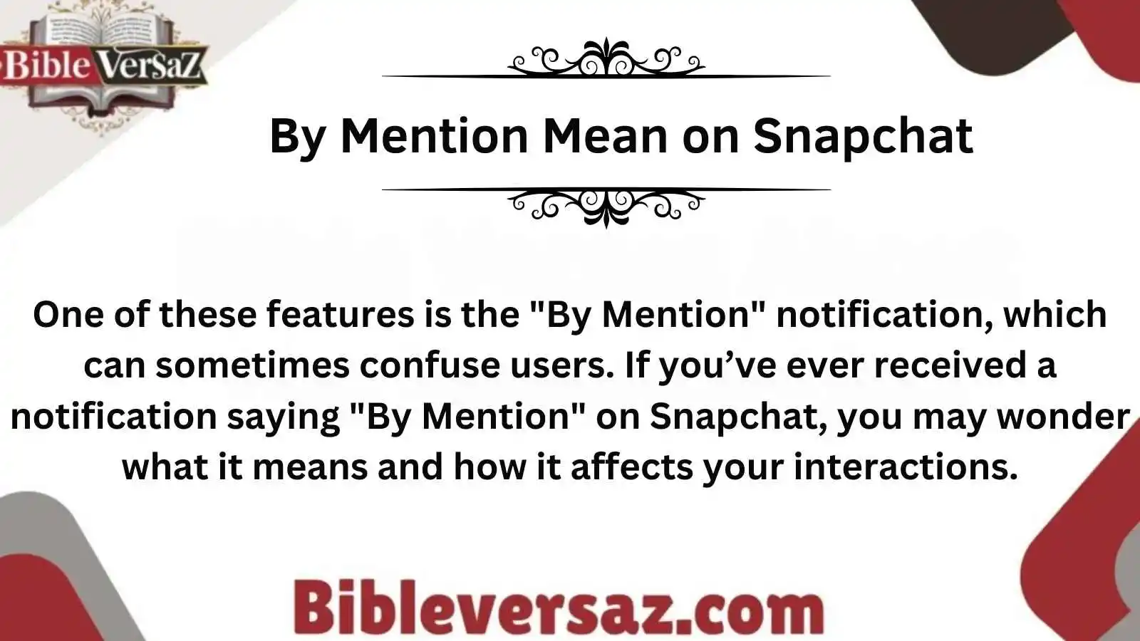 By Mention" Mean on Snapchat