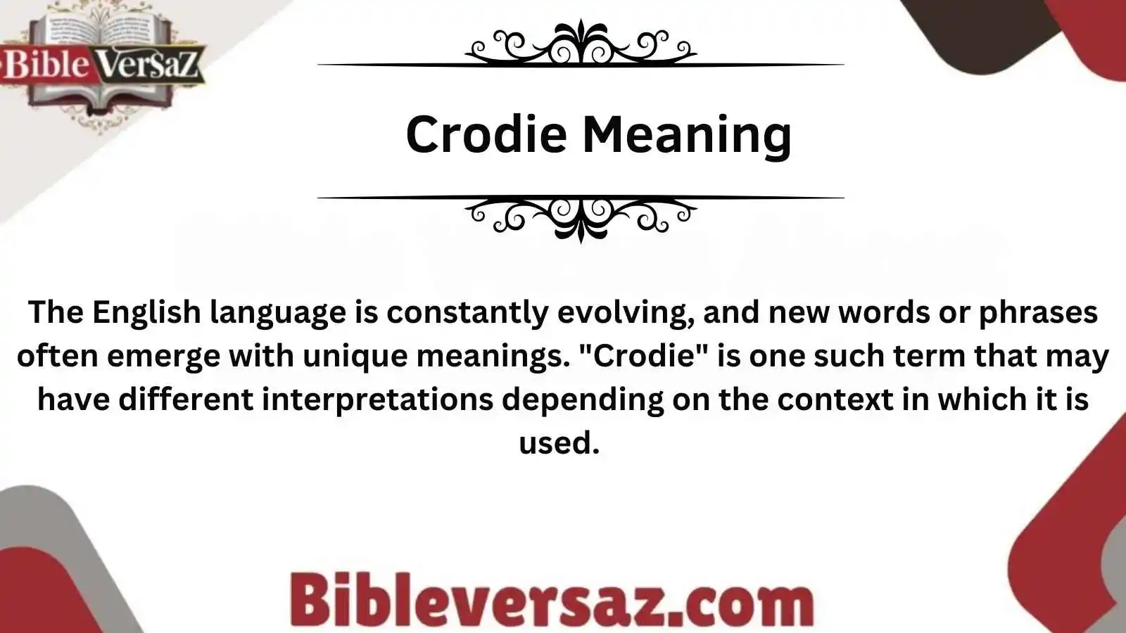 Crodie Meaning