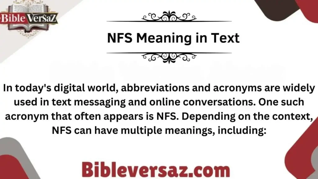 NFS Meaning in Text