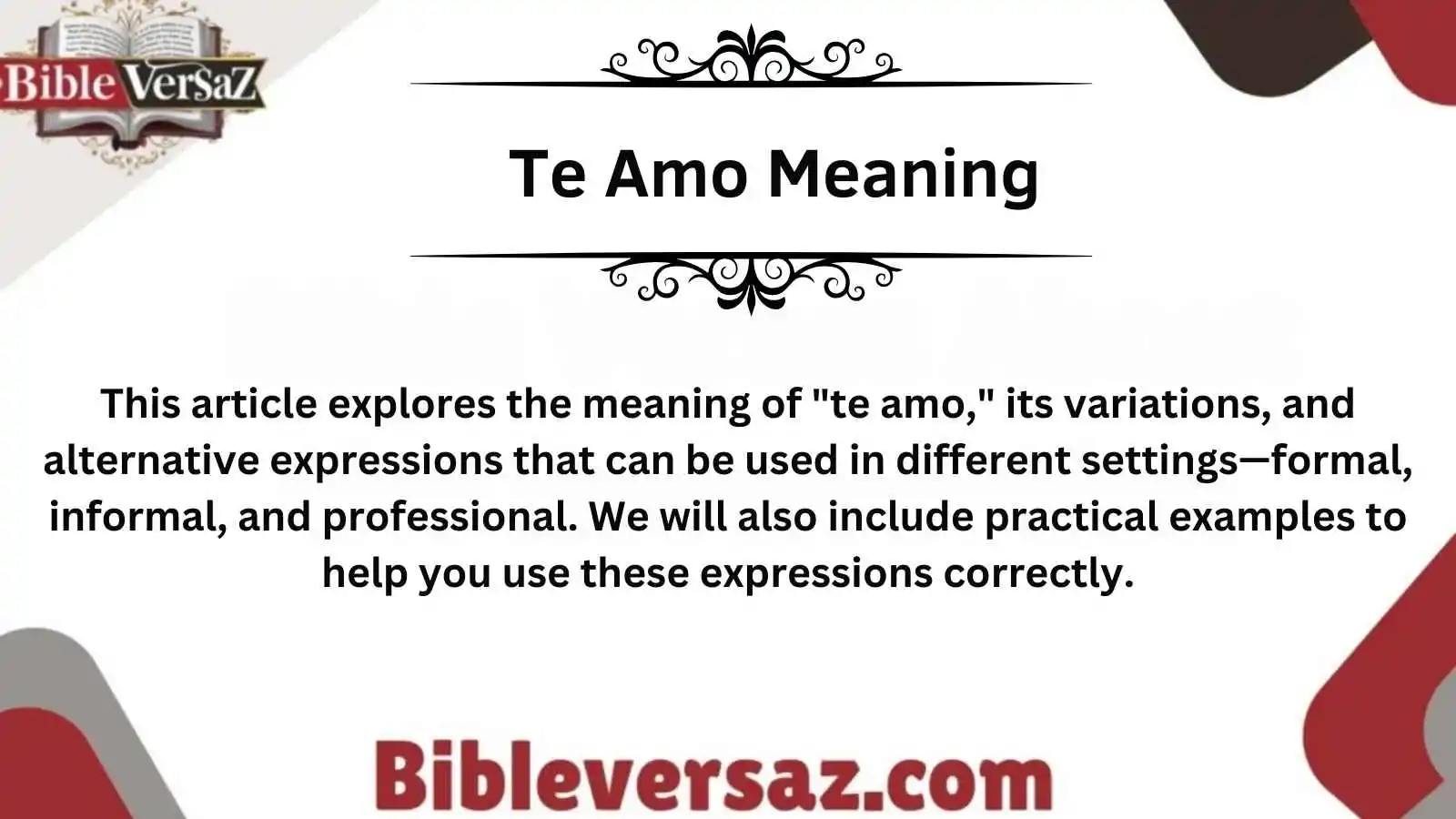 Te Amo Meaning