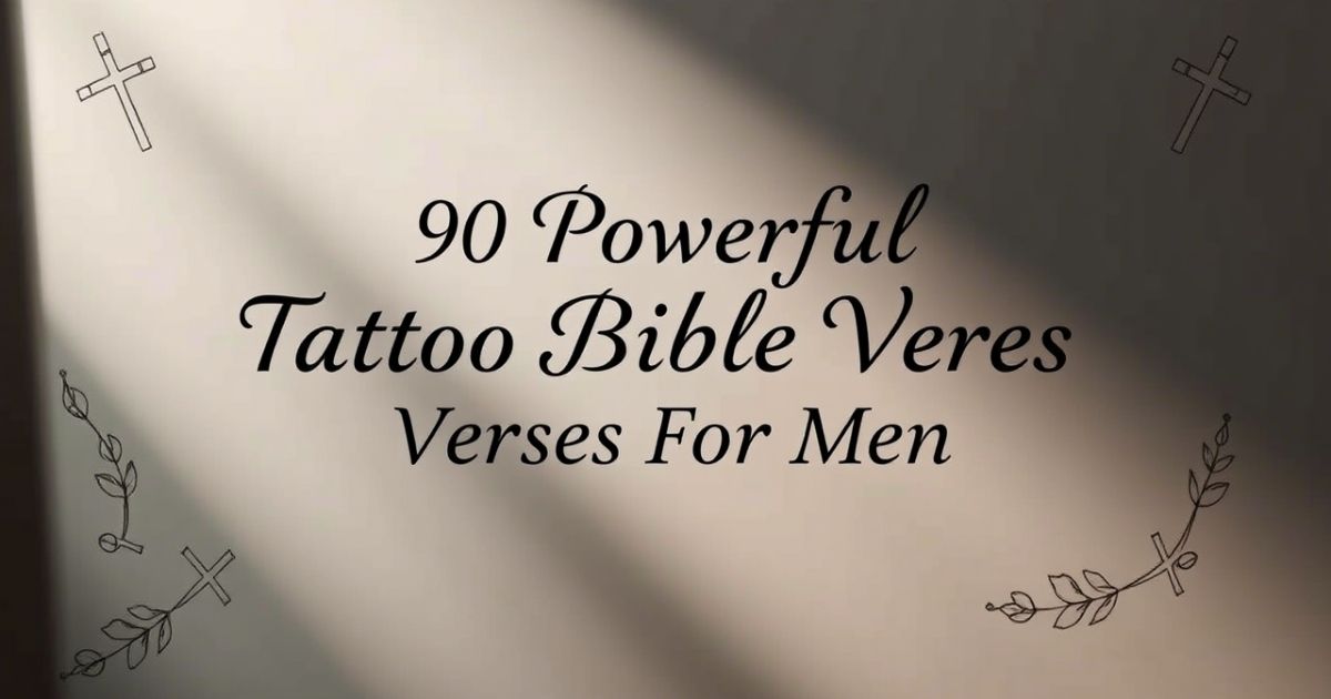 Powerful Tattoo Bible Verses For Men